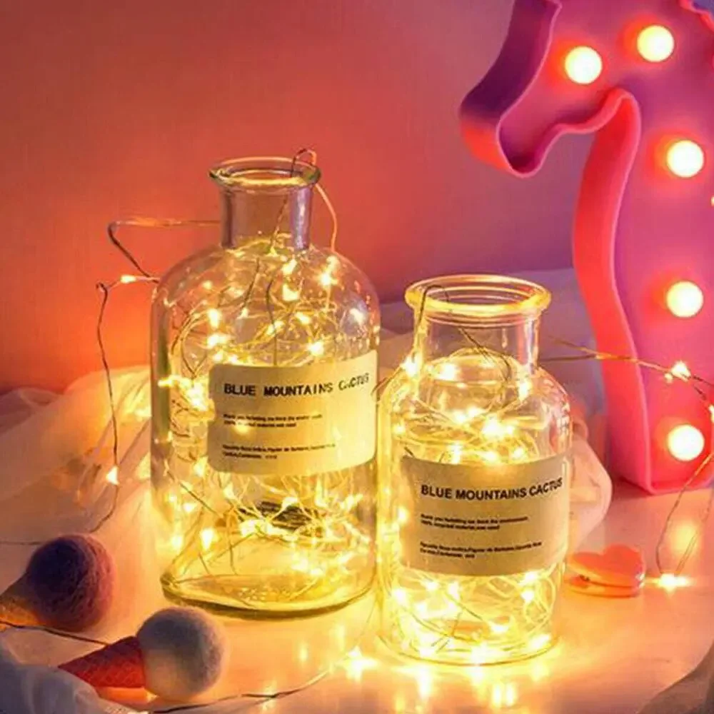 Led Battery Operated, Mini Battery Powered Copper Wire Starry String Lights